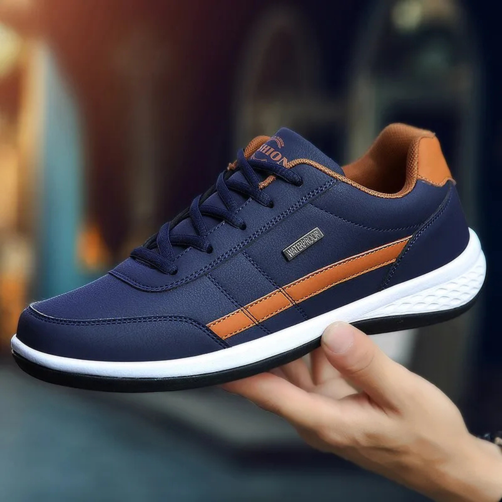 Renzo Men's Leather Orthopedic Sneakers – Premium Comfort & Support
