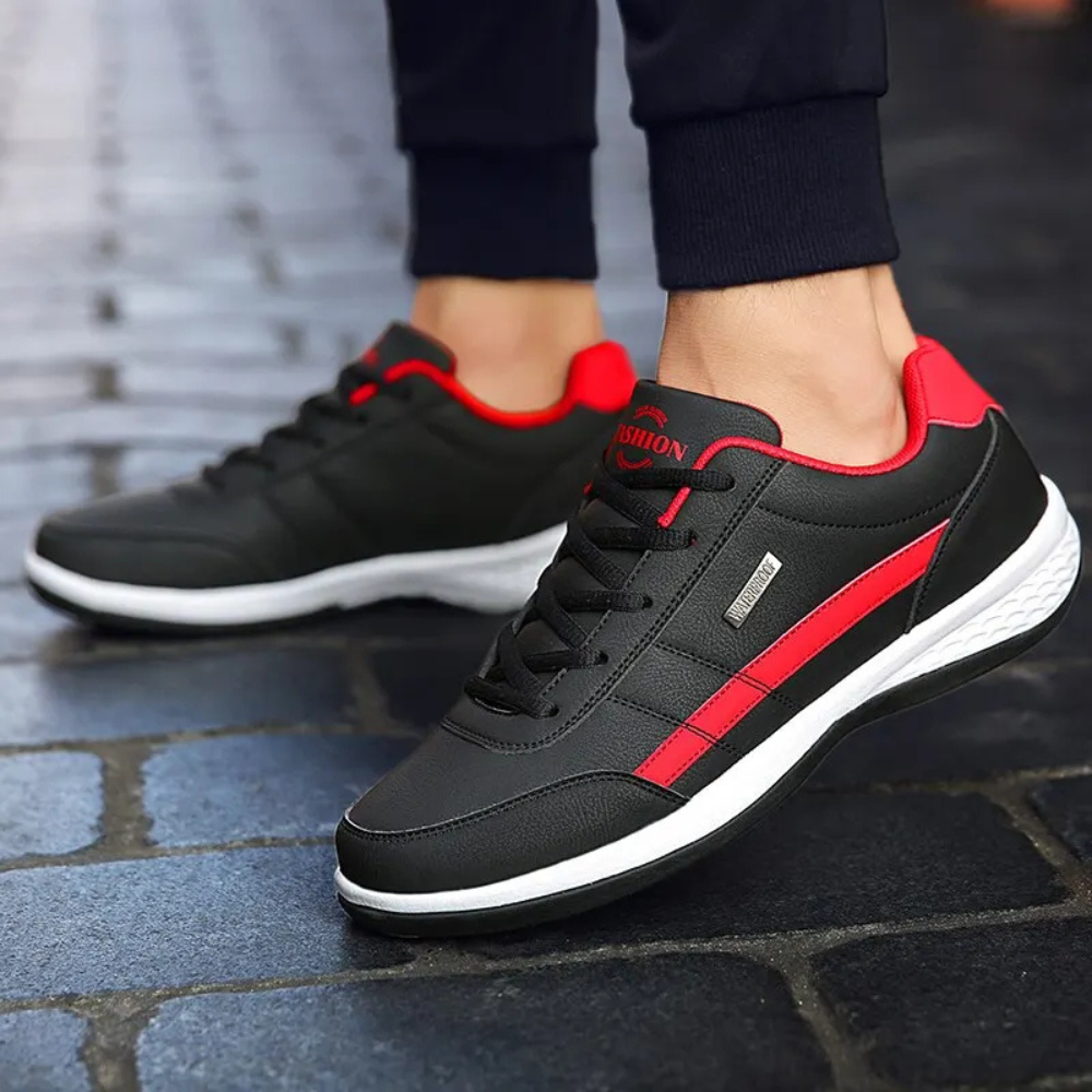 Renzo Men's Leather Orthopedic Sneakers – Premium Comfort & Support