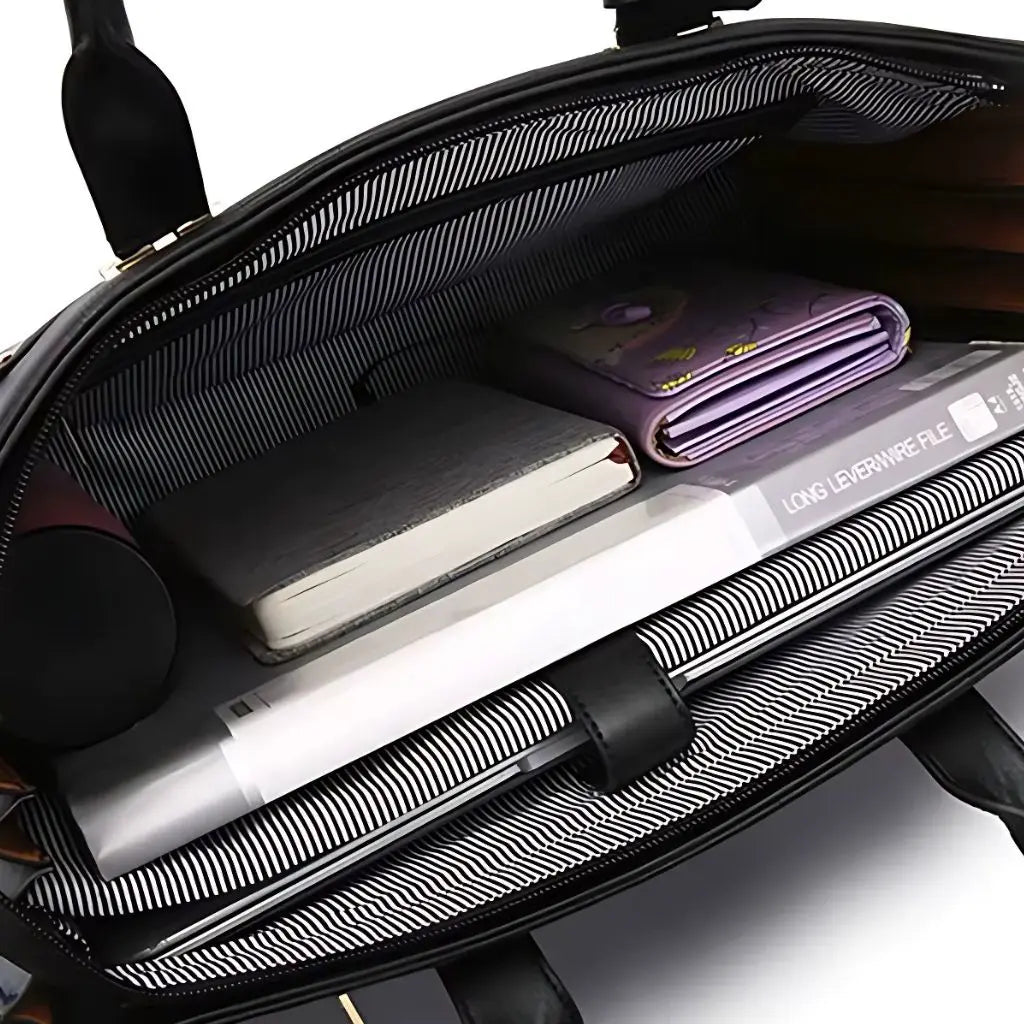 Premium 13-Inch Leather Laptop Bag for Women – Stylish & Functional Work Tote