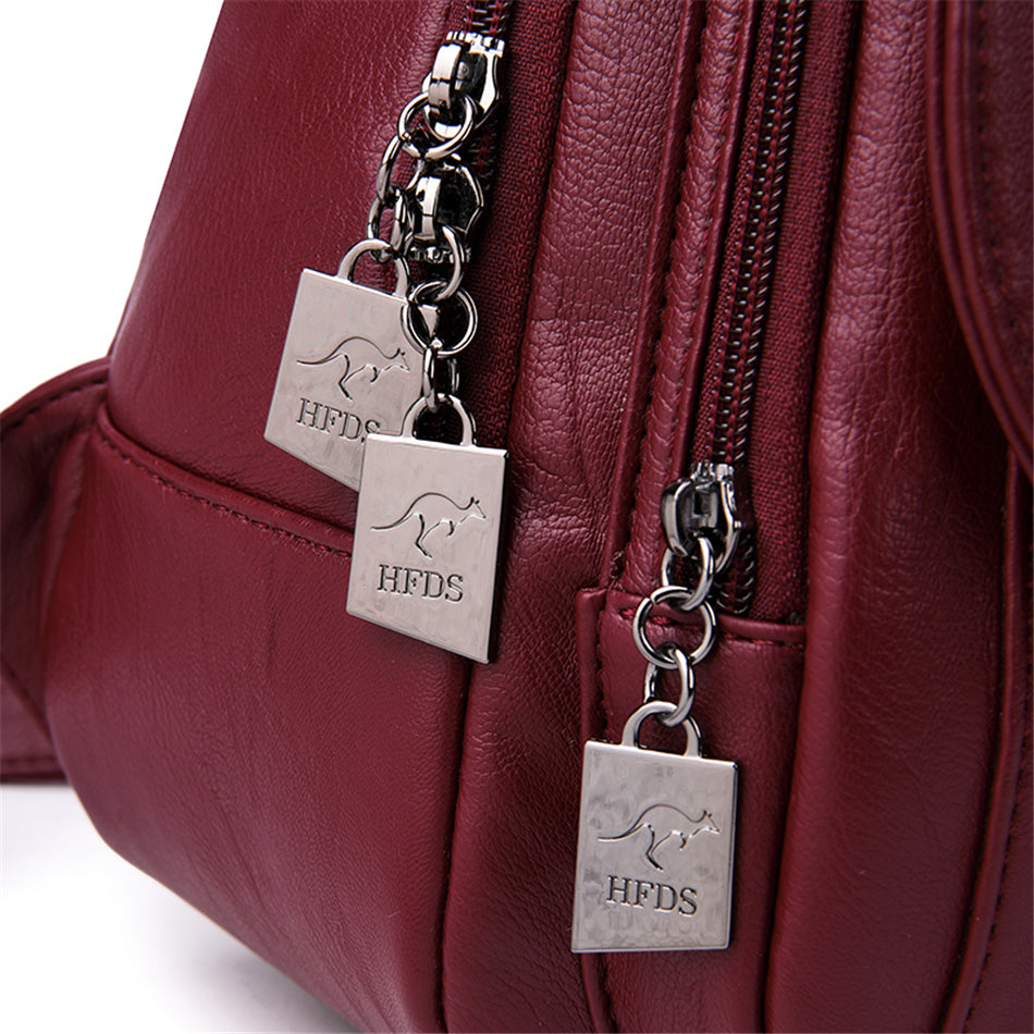 Multi-Way Women’s Backpack & Handbag – Stylish Leather Shoulder Bag for Daily Use
