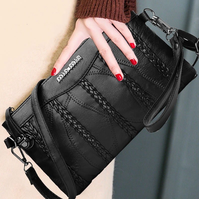 Elegant Women's Shoulder Bag – Compact Clutch with Multiple Pockets