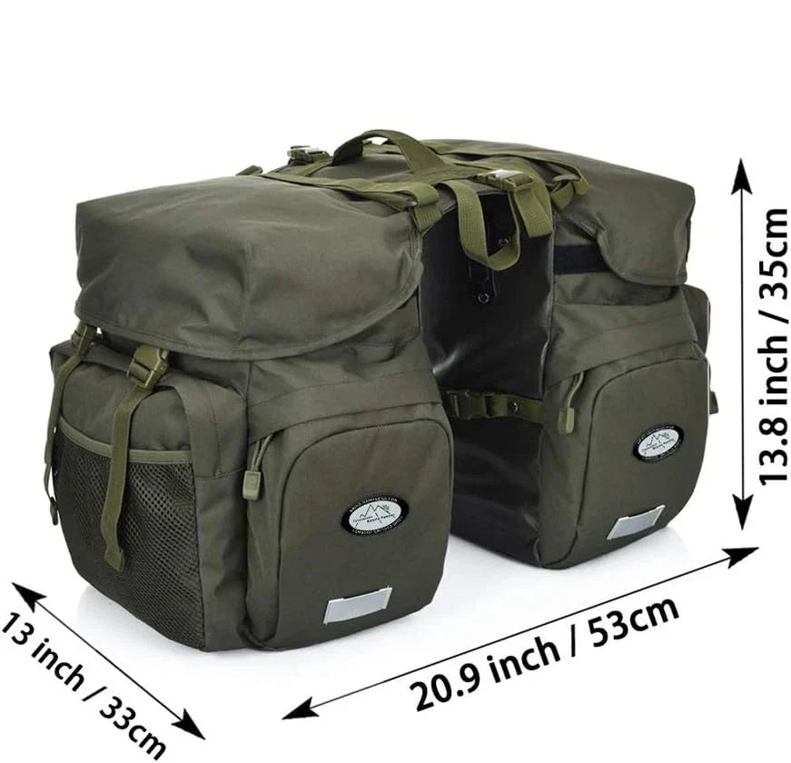 Waterproof Bike Pannier – Double Rear Bag with Large Storage Capacity