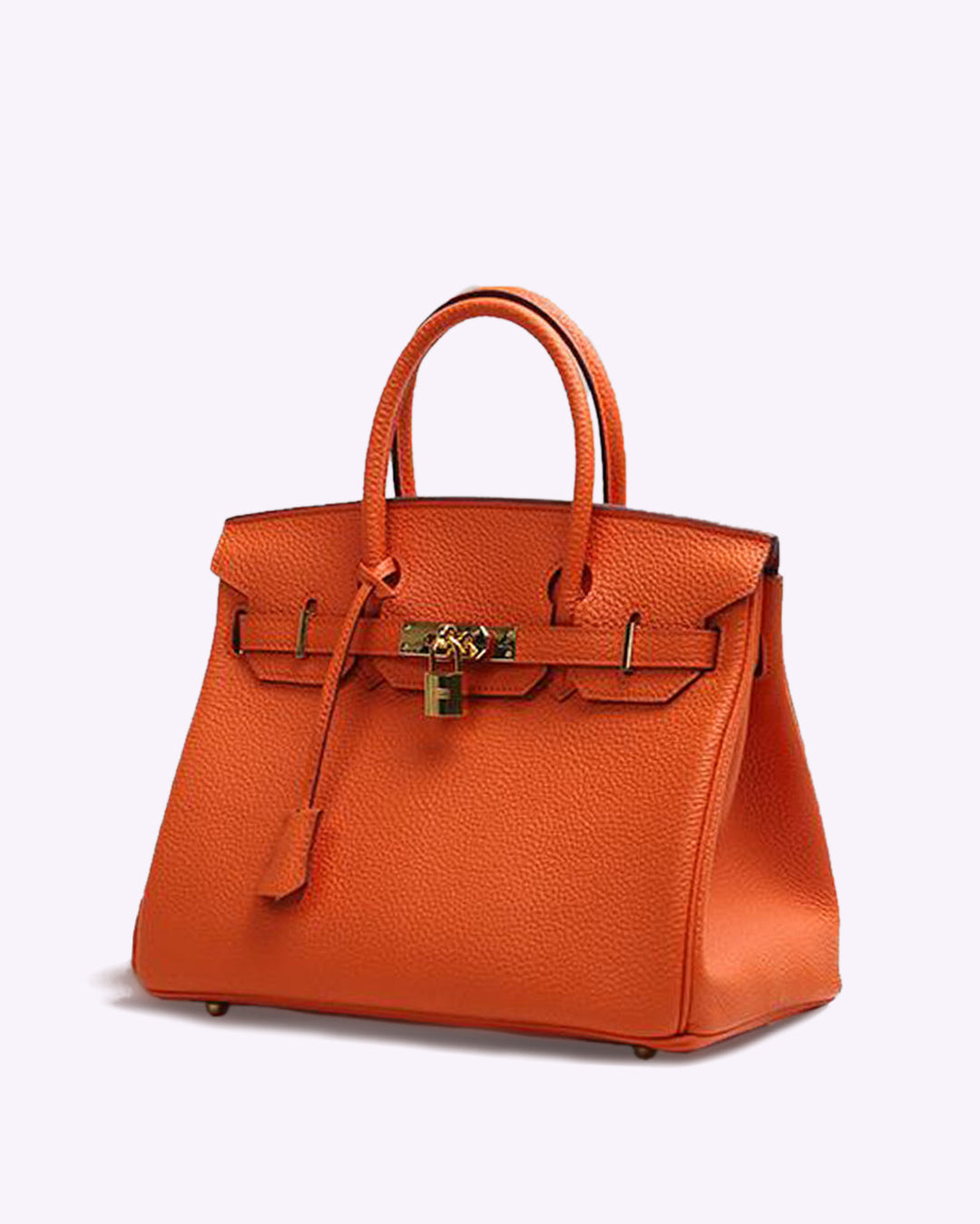 Luxury Women's Leather Shoulder Bag with Lock – Structured PU Tote for Work & Daily Use