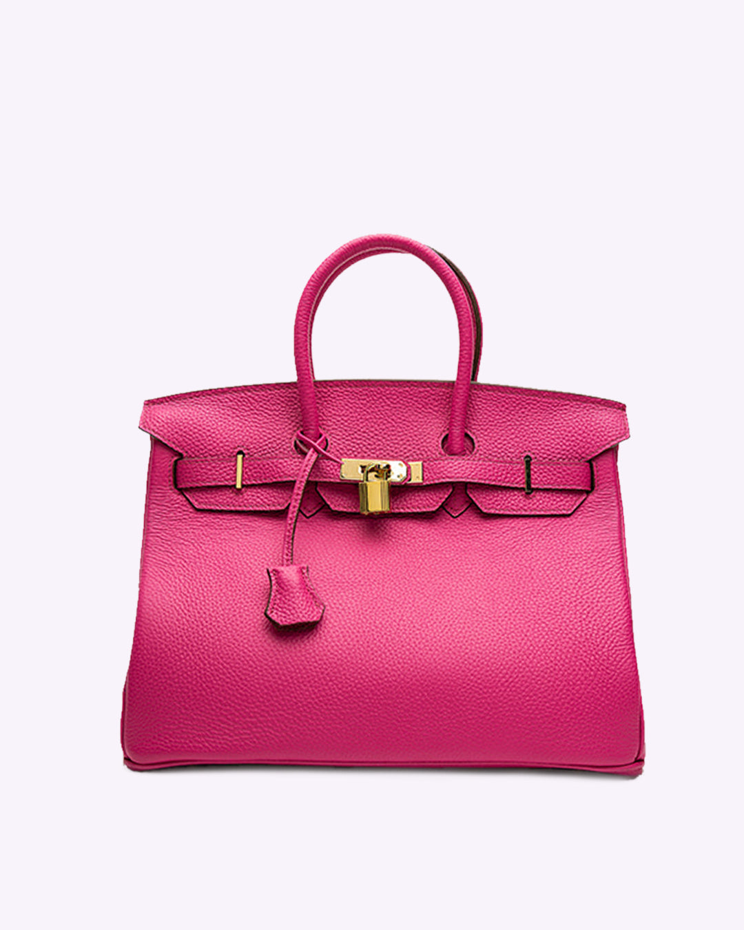Luxury Women's Leather Shoulder Bag with Lock – Structured PU Tote for Work & Daily Use