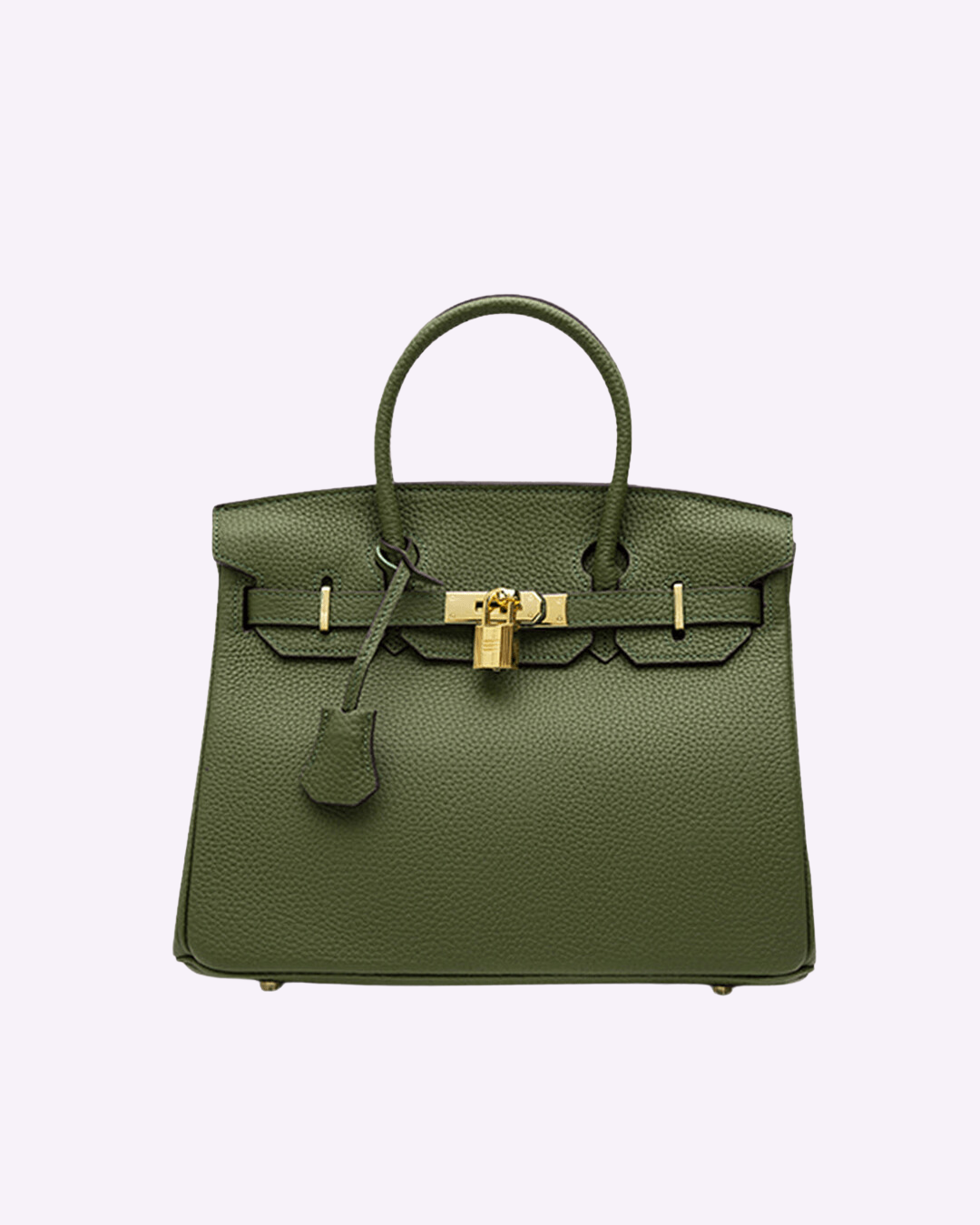Luxury Women's Leather Shoulder Bag with Lock – Structured PU Tote for Work & Daily Use