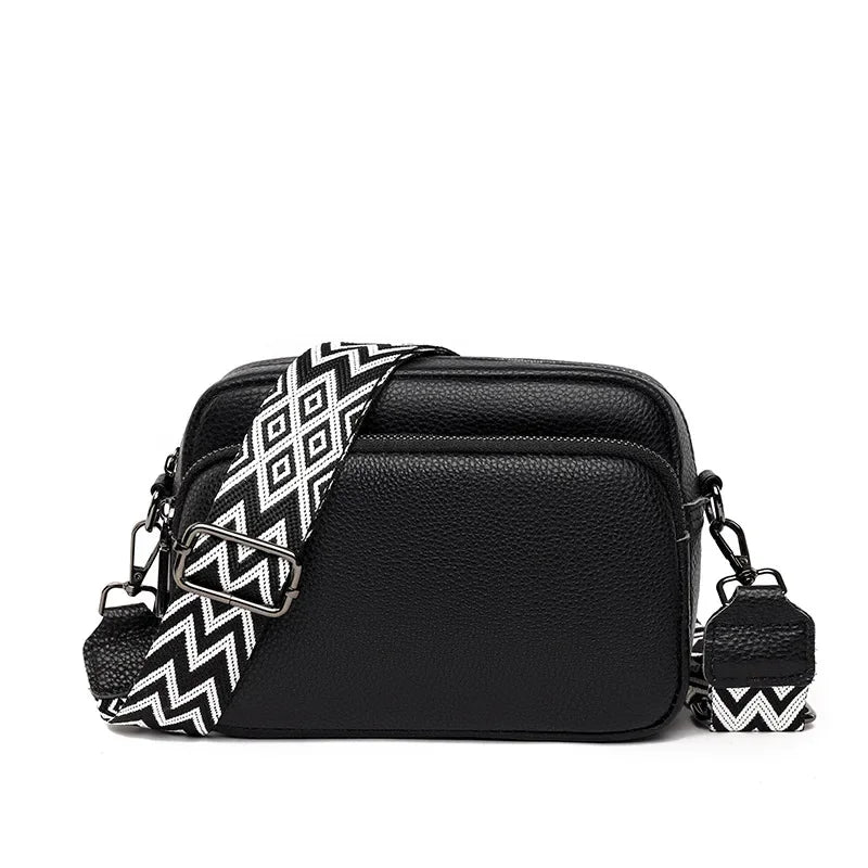 Trendy Women's Crossbody Bag with Wide Strap & Mini Pouch – Stylish & Practical for Daily Use