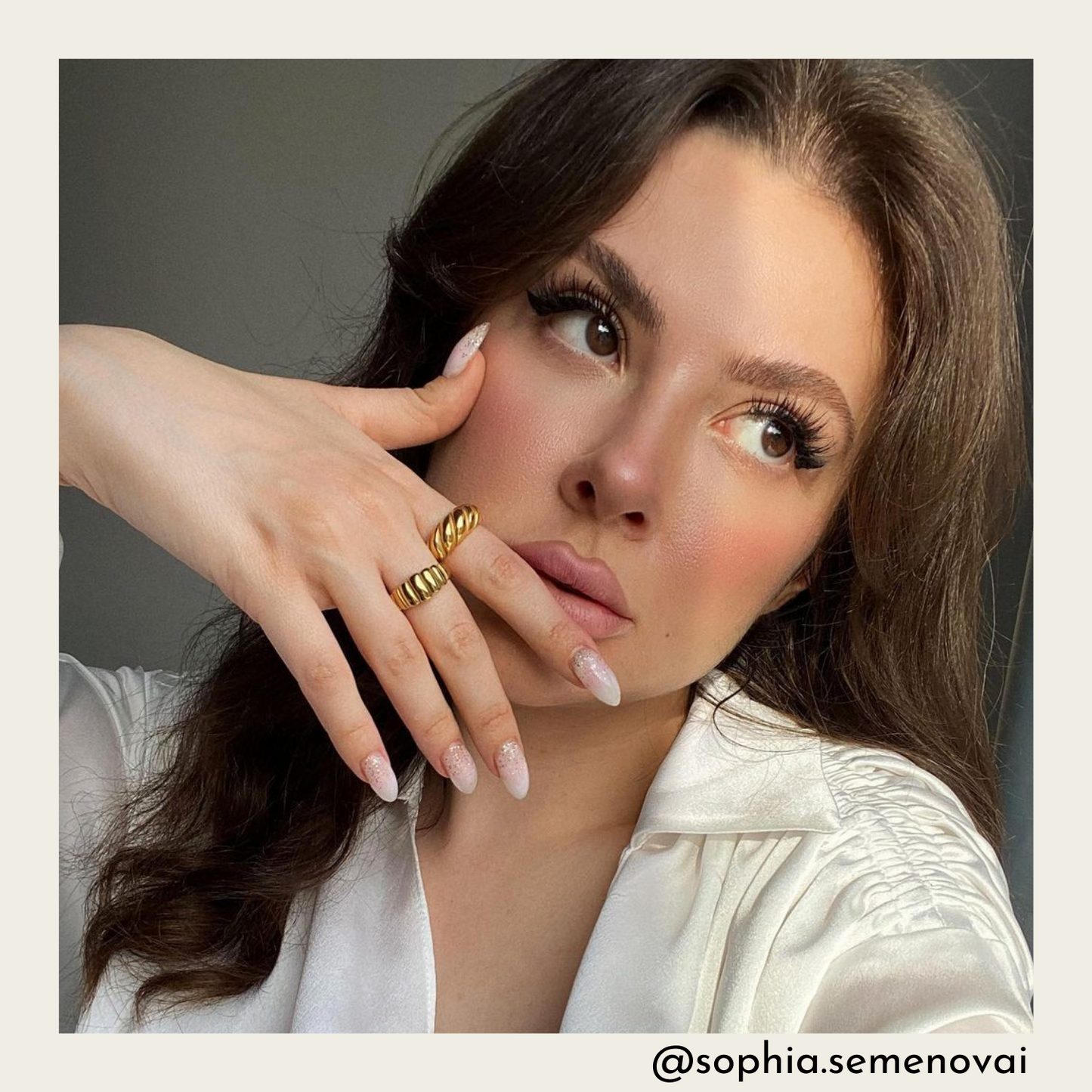 Gold Twisted Chunky Statement Ring  Croissant Style Bold Gold Ring for Women