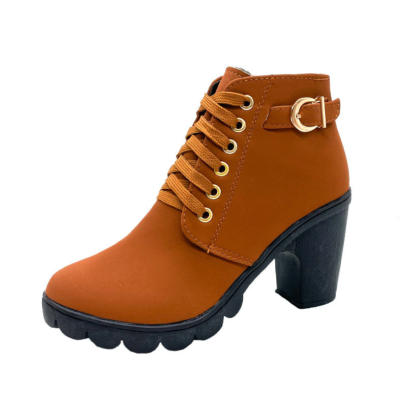 Women's Block Heel Ankle Boots – Elegant & Comfortable Fall/Winter Footwear