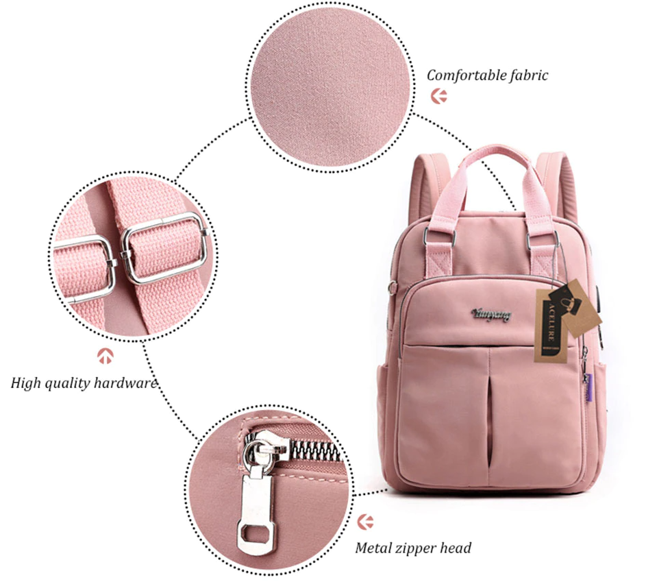 Waterproof Anti-Theft Laptop Backpack with USB Charging Port – Stylish & Secure Travel Bag for Men & Women