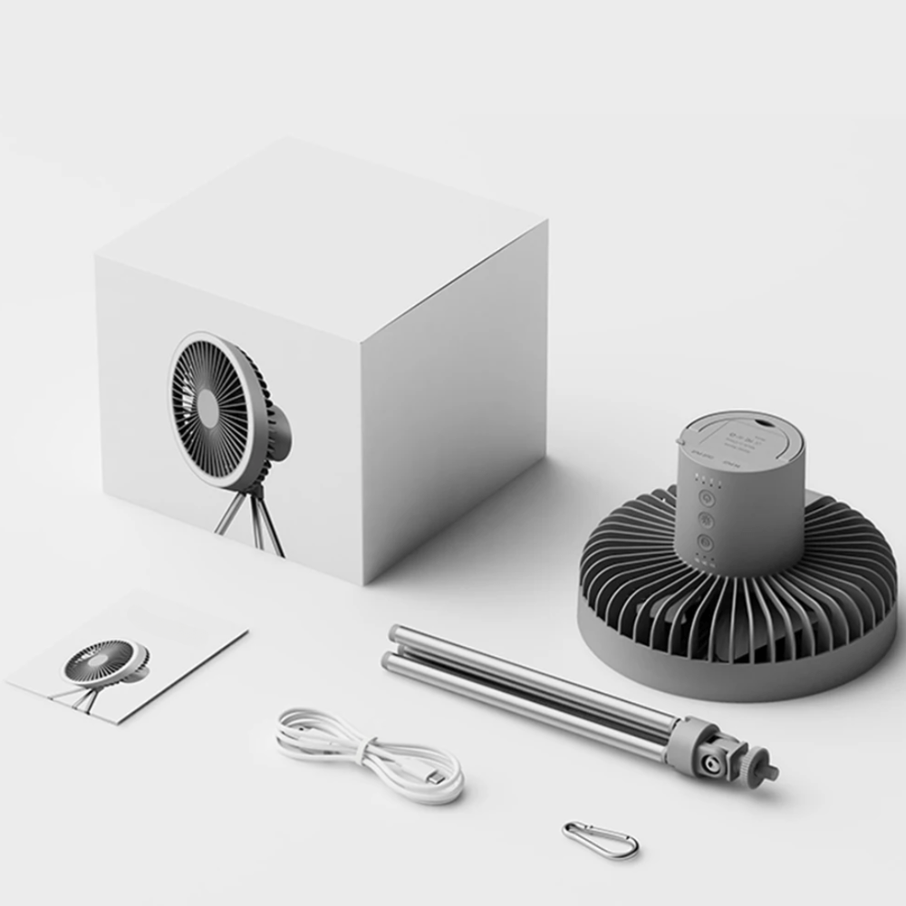 Portable Rechargeable Stand Fan – Silent Battery-Powered Pedestal Fan for Indoor & Outdoor Use