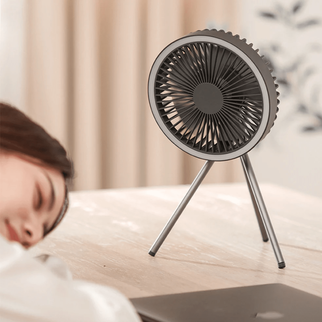 Portable Rechargeable Stand Fan – Silent Battery-Powered Pedestal Fan for Indoor & Outdoor Use