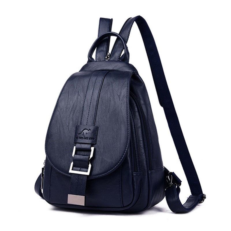 Waterproof Vegan Leather Anti-Theft Backpack for Women – Convertible Rucksack & Handbag with Hidden Zipper