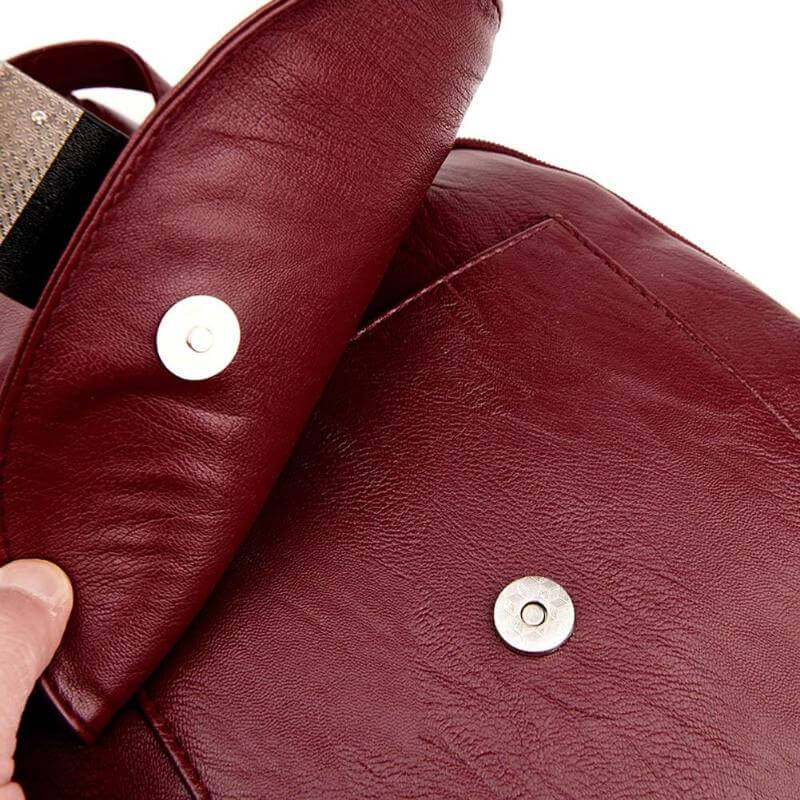 Waterproof Vegan Leather Anti-Theft Backpack for Women – Convertible Rucksack & Handbag with Hidden Zipper