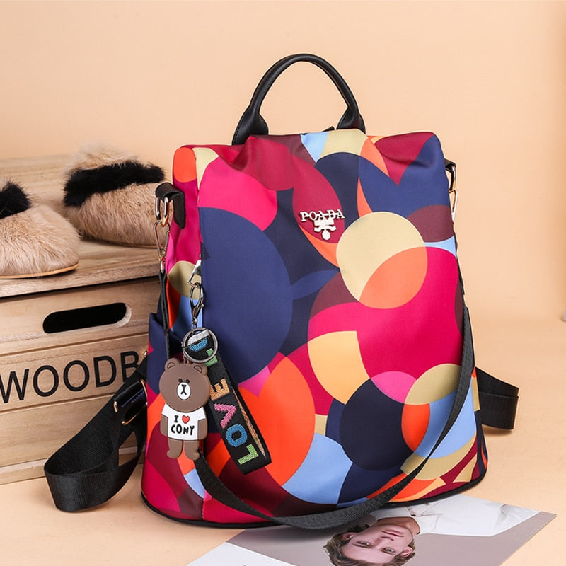 Waterproof Anti-Theft Backpack – Stylish USB Charging Backpack for Women with Hidden Zipper Design