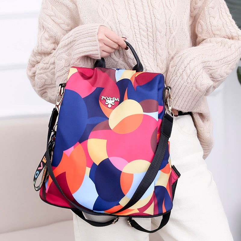 Waterproof Anti-Theft Backpack – Stylish USB Charging Backpack for Women with Hidden Zipper Design