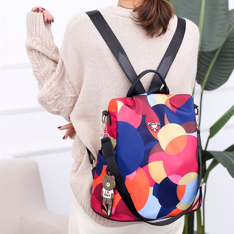 Waterproof Anti-Theft Backpack – Stylish USB Charging Backpack for Women with Hidden Zipper Design