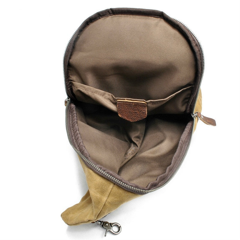 Vintage Canvas Backpack for Men – Waterproof Shoulder Bag with Durable Design