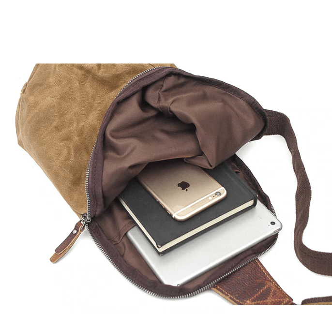 Vintage Canvas Backpack for Men – Waterproof Shoulder Bag with Durable Design