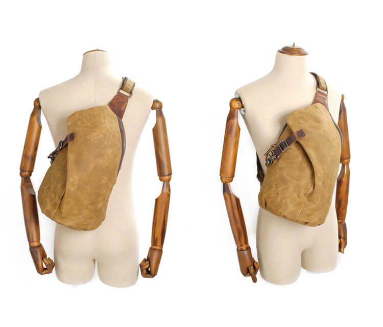 Vintage Canvas Backpack for Men – Waterproof Shoulder Bag with Durable Design