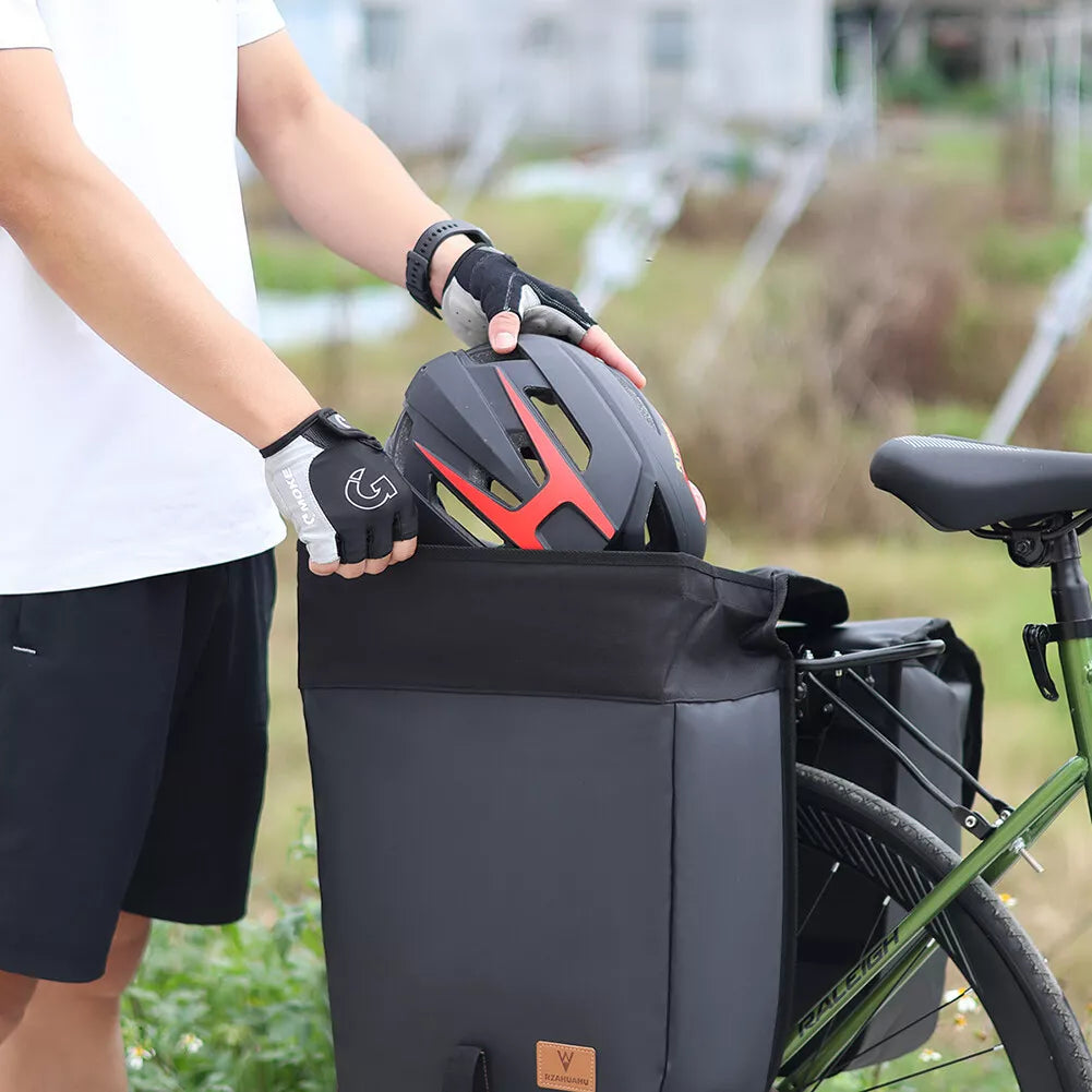 Waterproof Double Bike Pannier – Spacious Rear Rack Bag with Quick-Release System