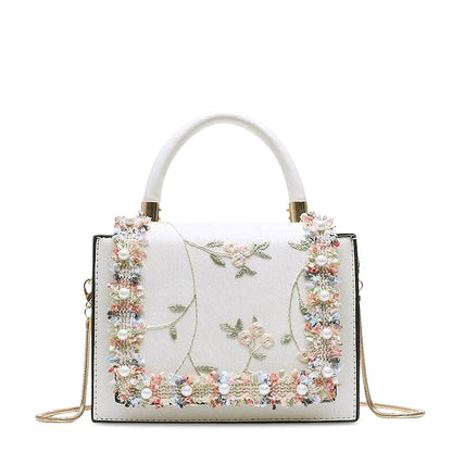 Elegant Floral Handbag – Unique Details & Timeless Style