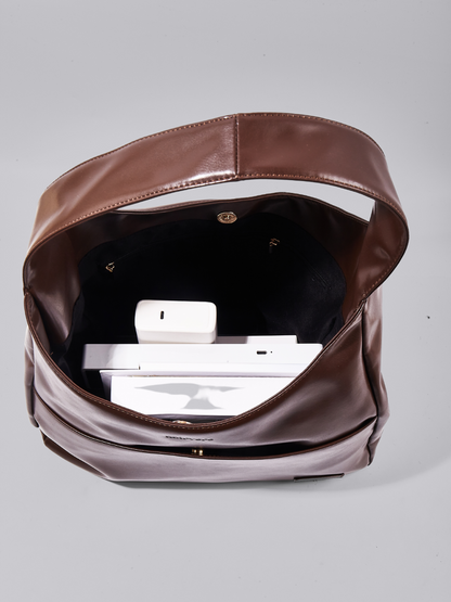 Minimalist Hobo Shoulder Bag – Vegan Leather