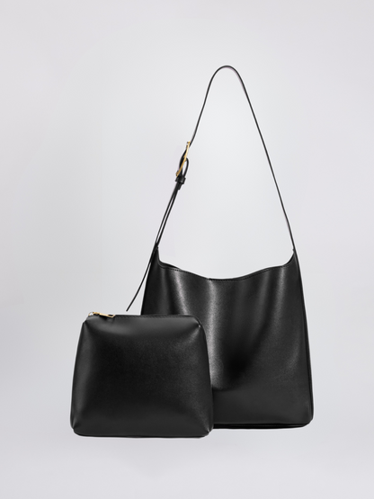 Minimalist Vegan Leather Shoulder Bag
