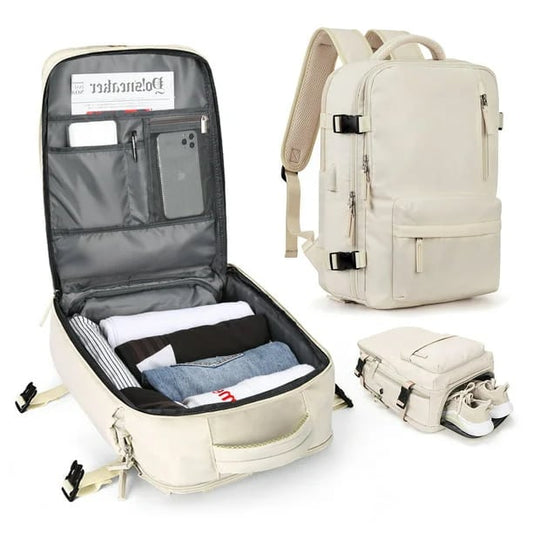 Waterproof Travel Backpack with USB Port – 30L Hiking & Commuter Backpack for Men & Women