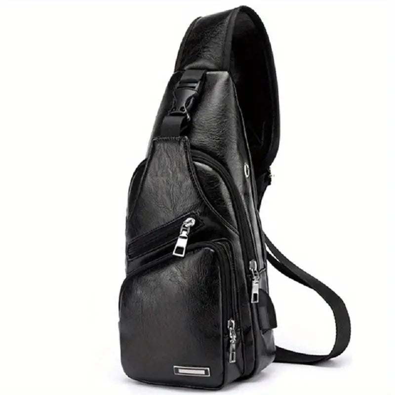 Anti-Theft Crossbody Bag for Men with USB Charging Port – Stylish & Secure Urban Sling