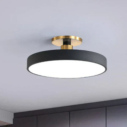 Nordic LED Ceiling Light – Minimalist Round Flush Mount Fixture for Bedroom & Living Room