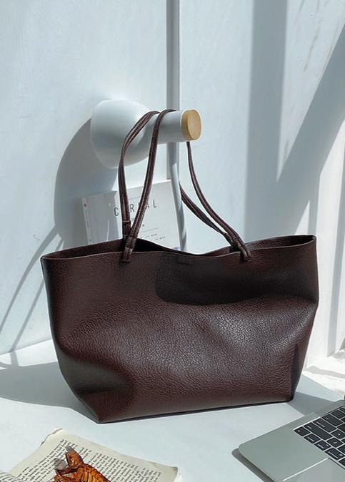 Timeless Leather Tote Bag – Work & Casual Laptop Shopper (Genuine / Vegan Leather)
