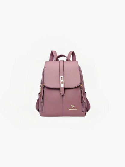Ava Anti-Theft Women's Backpack – PU Leather RFID Backpack with Hidden Zippers & Multiple Compartments