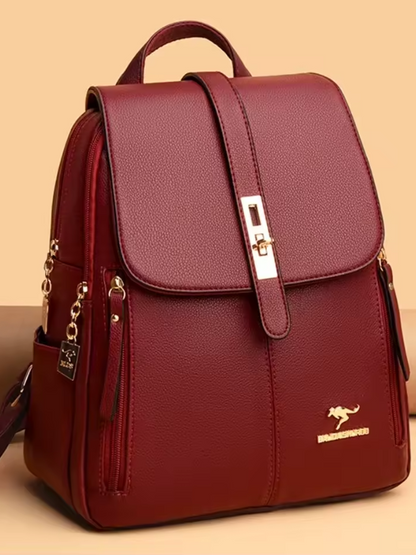 Ava Anti-Theft Women's Backpack – PU Leather RFID Backpack with Hidden Zippers & Multiple Compartments