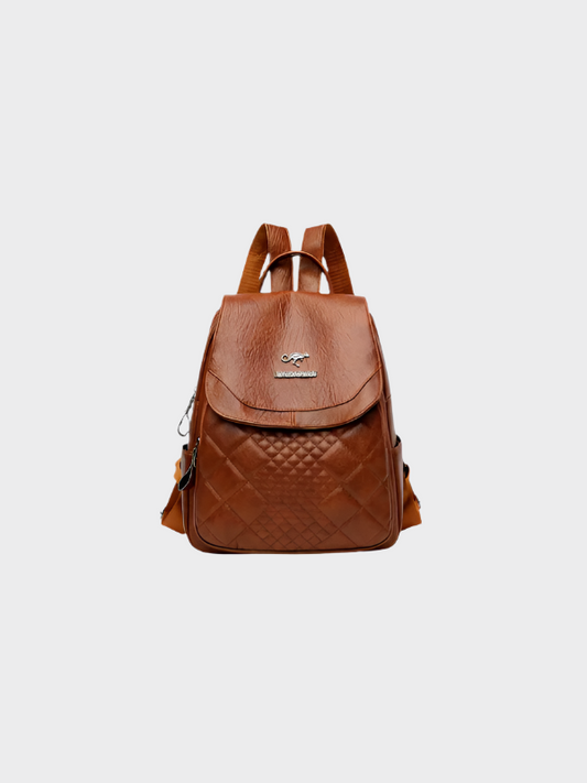 Maeve Anti-Theft PU Leather Backpack with RFID Protection – Stylish & Secure Women's Daypack