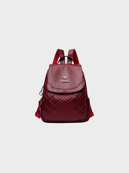 Maeve Anti-Theft PU Leather Backpack with RFID Protection – Stylish & Secure Women's Daypack