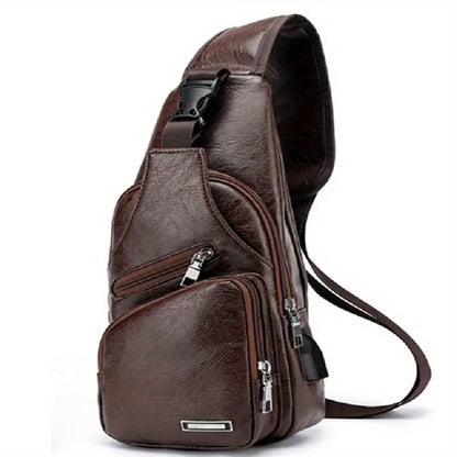 Anti-Theft Crossbody Bag for Men with USB Charging Port – Stylish & Secure Urban Sling