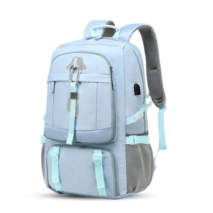 50L Waterproof Travel Backpack – Durable Hiking Rucksack with Rain Cover & Multiple Compartments