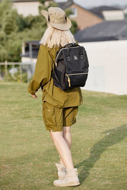 Holly Daze Waterproof Canvas Backpack – Eco-Friendly, Minimalist Japanese Design, Padded Laptop Compartment