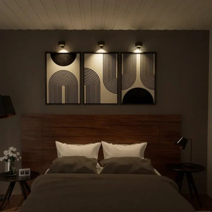 Magnetic LED Wall Lamp – USB Rechargeable, Dimmable, Touch Control, Warm Light – Modern Minimalist Design