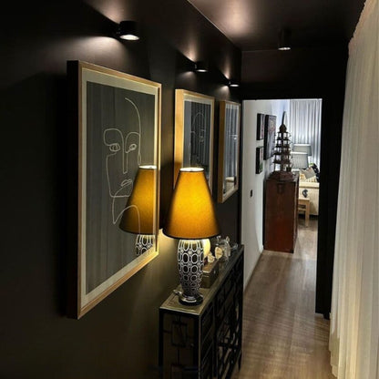 Magnetic LED Wall Lamp – USB Rechargeable, Dimmable, Touch Control, Warm Light – Modern Minimalist Design