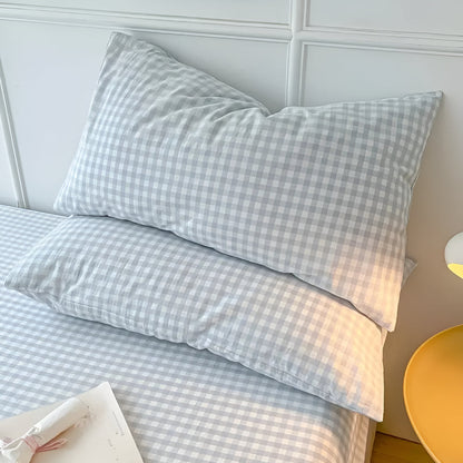 Plaid Checkered Cotton Pillowcase Set – Soft & Breathable Decorative Cushions in Multiple Colors for Bedroom & Living Room