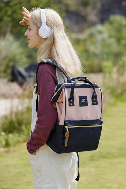 Holly Daze Waterproof Canvas Backpack – Eco-Friendly, Minimalist Japanese Design, Padded Laptop Compartment