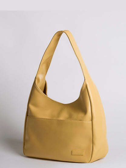 Minimalist Hobo Shoulder Bag – Vegan Leather