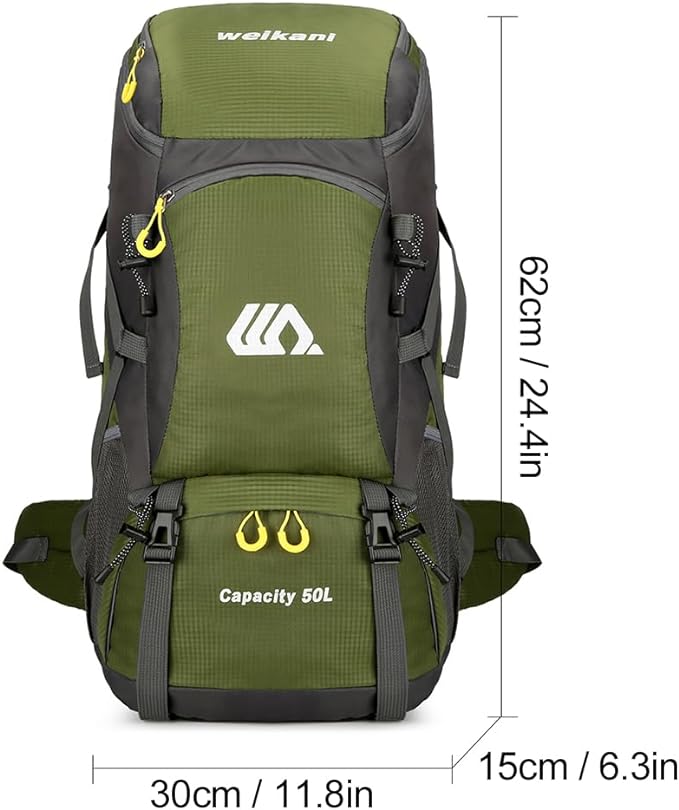 50L Waterproof Hiking Backpack – Ergonomic, Water-Resistant Daypack for Travel & Outdoor Adventures