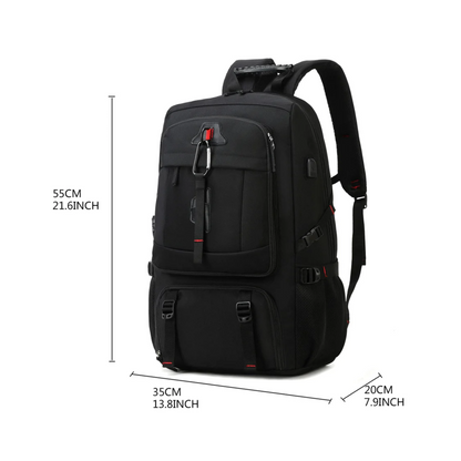 50L Waterproof Travel Backpack – Durable Hiking Rucksack with Rain Cover & Multiple Compartments