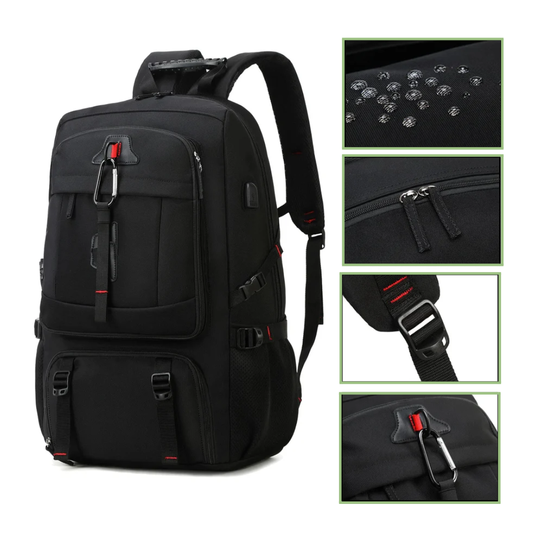 50L Waterproof Travel Backpack – Durable Hiking Rucksack with Rain Cover & Multiple Compartments