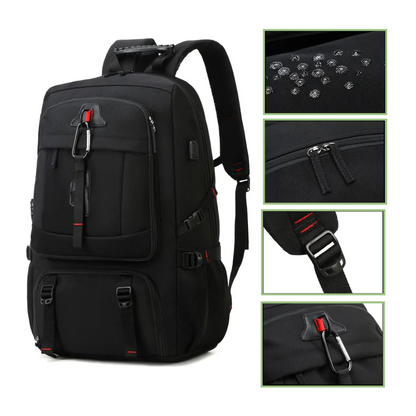 50L Waterproof Travel Backpack – Durable Hiking Rucksack with Rain Cover & Multiple Compartments