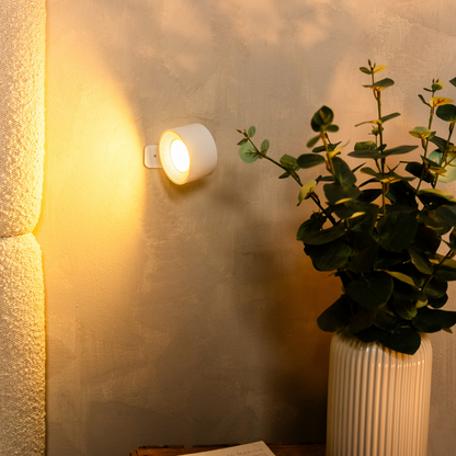 Magnetic LED Wall Lamp – USB Rechargeable, Dimmable, Touch Control, Warm Light – Modern Minimalist Design