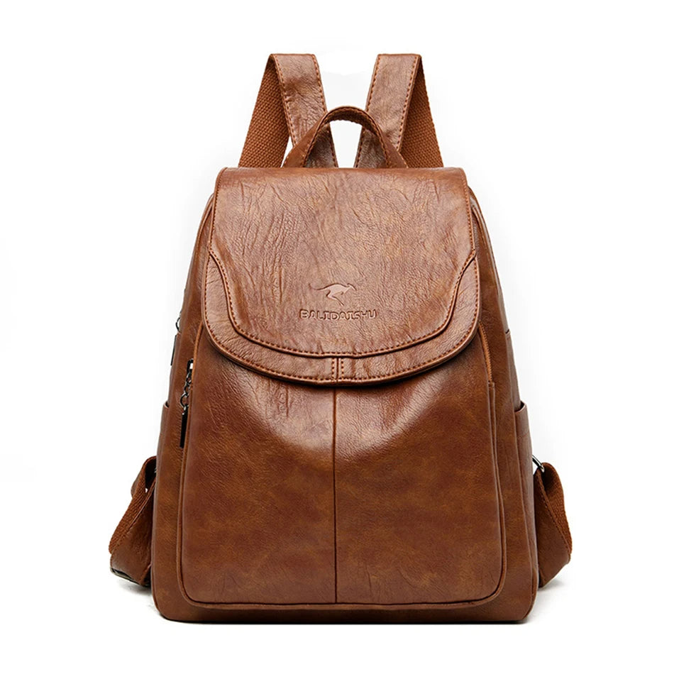 Elegant PU Leather Women's Backpack – Stylish, Spacious & Water-Resistant
