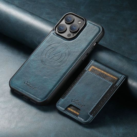 Leather iPhone Case with MagSafe & Card Holder – 2-in-1 Wallet Case